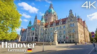 Hannover, Germany 🇩🇪 - Summer Walking Tour 2022 - 4K UHD