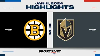 NHL Highlights | Bruins vs. Golden Knights - January 11, 2024