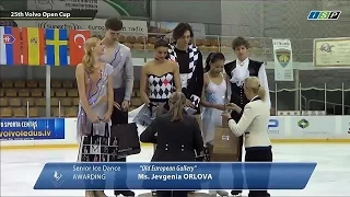 2014 Volvo Open Cup Senior Ice Dance Victory Ceremony (Rebeka KIM & Kirill MINOV)