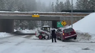 Northern California Storm: Pollock Pines sees harsh road conditions, closures amid heavy snowfall