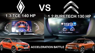 Renault ARKANA 2022 vs Citroen C4 - Comparison Speed