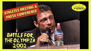 Athletes Meeting & Press Conference - Battle For The Olympia 2002 DVD