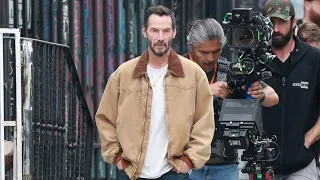 Keanu Reeves filming Outcome in Los Angeles