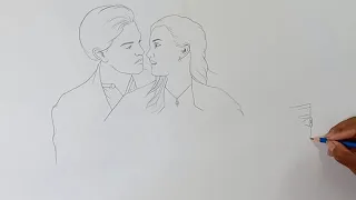 Draw Titanic Romantic Couple Jack & Rose