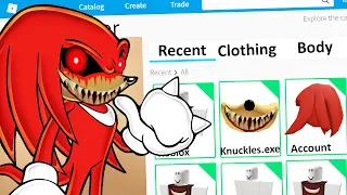 MAKING KNUCKLES.EXE a ROBLOX ACCOUNT (Sonic, Sonic.EXE)