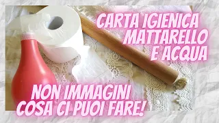 Carta, acqua, mattarello, pizzo, caffè e... e puoi creare  la tua carta  effetto filigrana personale