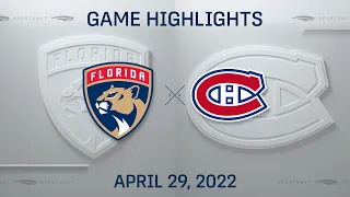 NHL HIghlights: Florida Panthers vs Montreal Canadiens - April 29, 2022