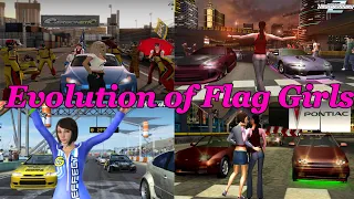 Evolution of Flag girls in Need for Speed Games