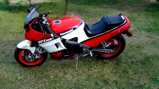 Kawasaki GPZ 600R Ninja - 1987 - Cold start Engine Sound Exhaust Dźwięk silnika Praca silnika