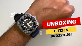 Unboxing & quick review of Citizen BN0220-16E watch | English | dive watch