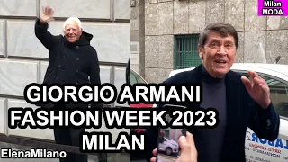 men ARMANI SHOW 13-17 January 2023 Milan fashion week  🇮🇹 #italy #milan #mfw #vogue #fashion #moda
