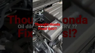 Really Honda?? Still Oil Dilution issues, ‘21 CRV 1.5L turbo engine