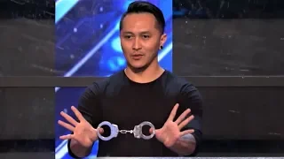 Demian Aditya: Escape Artist Risks His Life During AGT Audition - America's Got Talent 2017