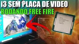 JOGANDO FREEFIRE NO I3 4160 SEM PLACA DE VIDEO   PC FRACO COM BLUESTACKS 5 RODA O FREE FIRE