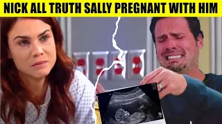 CBS Young And The Restless Sally leaves Genoa to have a baby - Nick finds out he's the real father