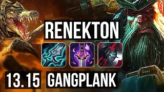 RENEKTON vs GP (TOP) | 2.2M mastery, 7 solo kills, 900+ games, Godlike | KR Challenger | 13.15