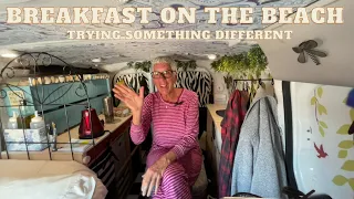 A LOVELY BREAKFAST IN MY TINY CAMPERVAN - SENIOR WOMAN TRAVELING FLORIDA FOR THE WINTER - GOOD LIFE