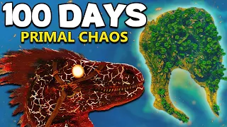 I Spent 100 Days in Primal Chaos [Ark Survival Ascended[