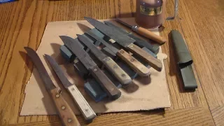 Oil Stone Knife Sharpening