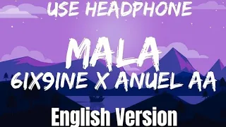 6ix9ine, Anuel AA - MALA ( Lyrics /  letra / English / English Version )