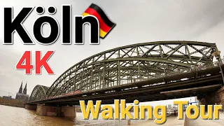 4K Köln Walking Tour Cologne 🇩🇪 Germany Rhein river Cologne Cathedral Kölner Dom Deutchland Alemania