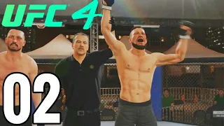 UFC 4 Career Mode Walkthrough Part 2 - CRAZY FINISHES