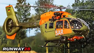 AGILE GERMAN AIRBUS H145M SAR Helicopter Winching at Koksijde