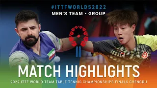 Highlights | Nima Alamian (IRI) vs Ng Pak Nam (HKG) | MT Grps | #ITTFWorlds2022