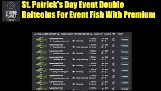 Fishing Planet,  St. Patrick's Day Event Double Baitcoins For Event Fish With Premium