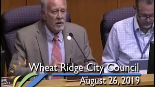Wheat Ridge City Council and Study Session 8-26-19