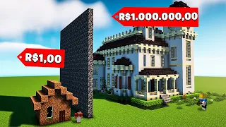 Casa REALISTA de R$1,00 vs. Casa REALISTA de R$1.000.000,00 na Batalha de Construção