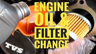TVS APACHE RTR 200 ENGINE OIL & OIL FILTER CHANGE | SHELL ADVANCE ULTRA 10w40 | HOW TO CHANGE OIL