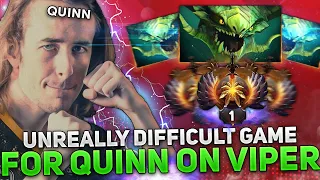 UNREALLY DIFFICULT GAME for QUINN on VIPER HIGH MMR DOTA 2!