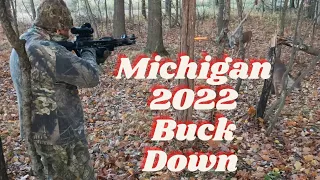 Michigan Cross Bow Deer Hunt - Buck Down 2022- Not an ideal shot