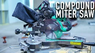 NEW HiKOKI 36v, 185mm Cordless Slide Compound Mitre Saw C3607DRA - IN ACTION