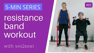 5 minute Resistance Band Workout for Strength | Seniors, beginners