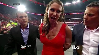 WWE STEPHAINE Mcmahon arrested on raw 7 21 2014