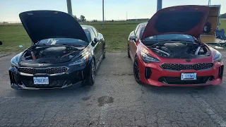 Kia Stinger GT Vs  Stinger GT Tuned - 1/4 Mile Drag Race