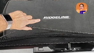 2022 Honda Ridgeline in trunk cargo net installation.