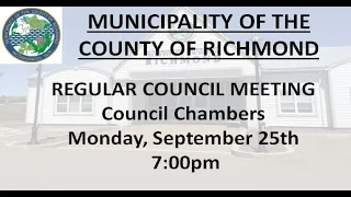 Richmond County Council Regular Meeting Sept 25 2023