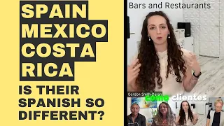 SPAIN vs MEXICO and COSTA RICA Bars and Restaurants LightSpeed #nativespanish #funspanish #spanish