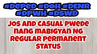 JOs at Casual or Contractual ay Bibigyan ng Civil Service Eligibility para Maging PERMANENT