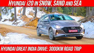 Hyundai i20 in Snow, Sand & Sea | Epic 3000km Road Trip to Welcome 2021 | Hyundai Great India Drive