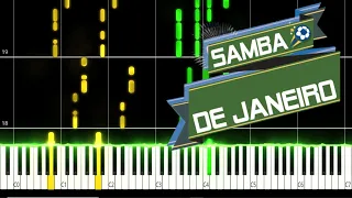 Samba De Janeiro PIANO TUTORIAL (Sheet in the description)