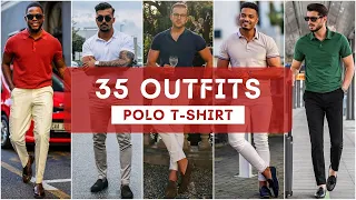 35 Ways to Style POLO T-Shirt for Summer 2022 | POLO T-SHIRT OUTFITS | Men's Fashion 2022