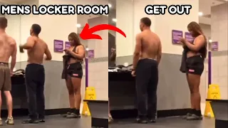Man Catches Woman Recording men in Locker Room