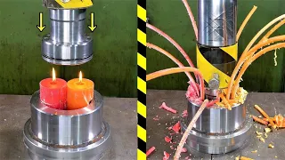 Hydraulic Press VS Candle And Other Objects | Satisfying video | Hydraulic Press