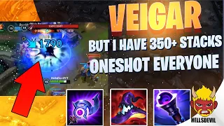 Veigar but I have 350+ Stacks and Oneshot EVERYONE | (1800 DAMAGE ULTS) | WILD RIFT