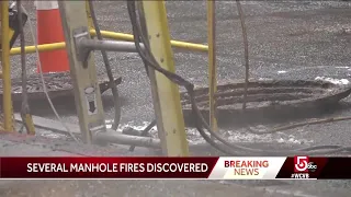 Manhole fires reported in Boston