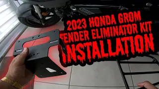 2023 HONDA GROM Fender Eliminator Kit Installation!!! - Miami Moto